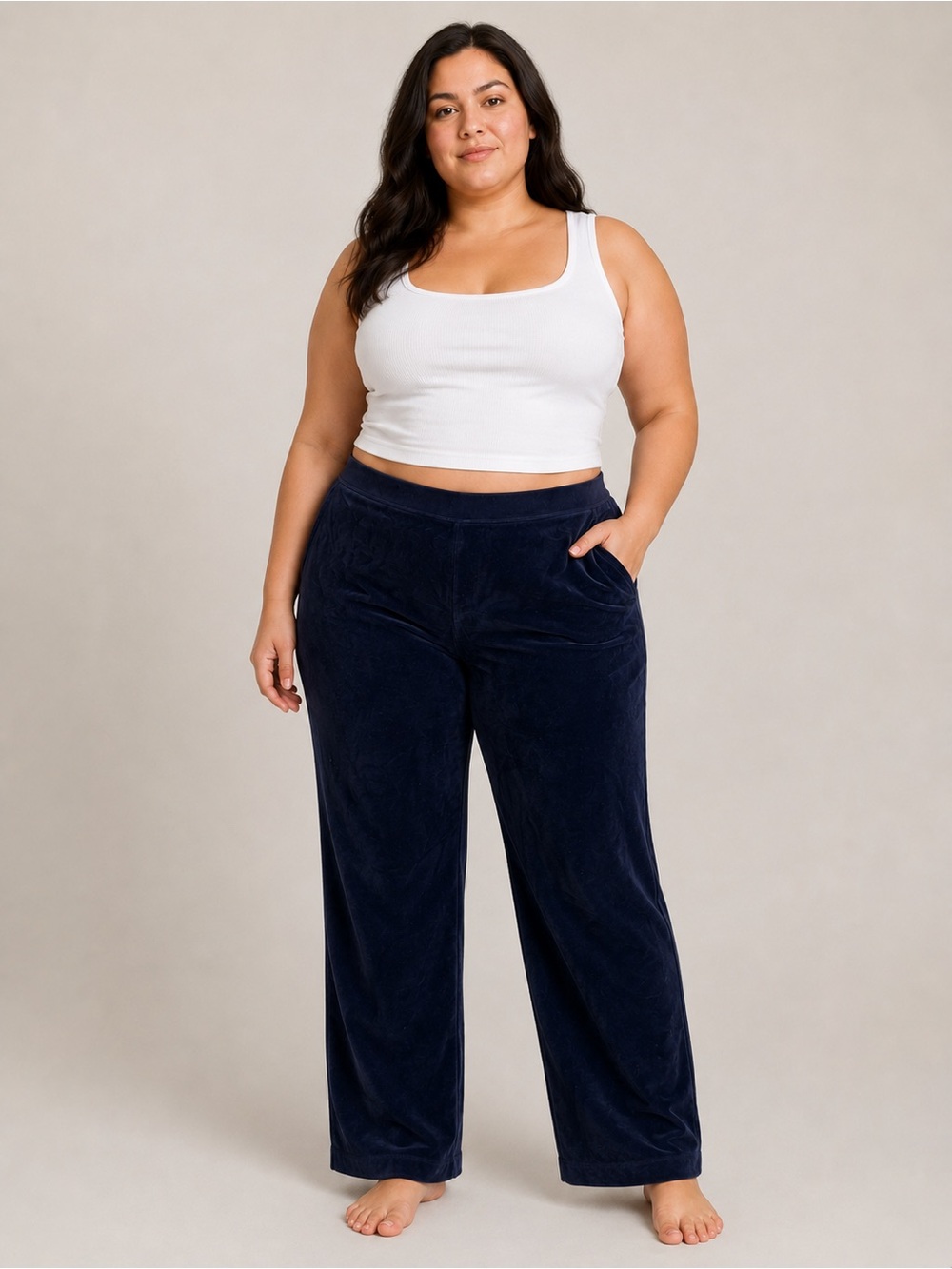Karen Scott Black Velour Lounge Pants Size XXL